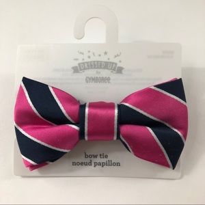 Gymboree Dressed Up Pink Blue White Stripe Bow Tie